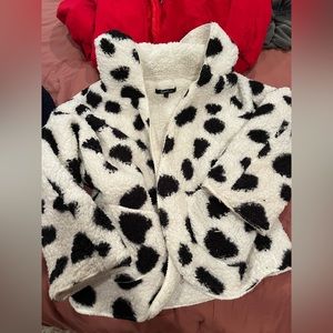 Reversible fluffy jacket